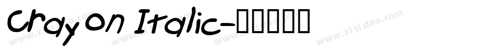 Crayon Italic字体转换